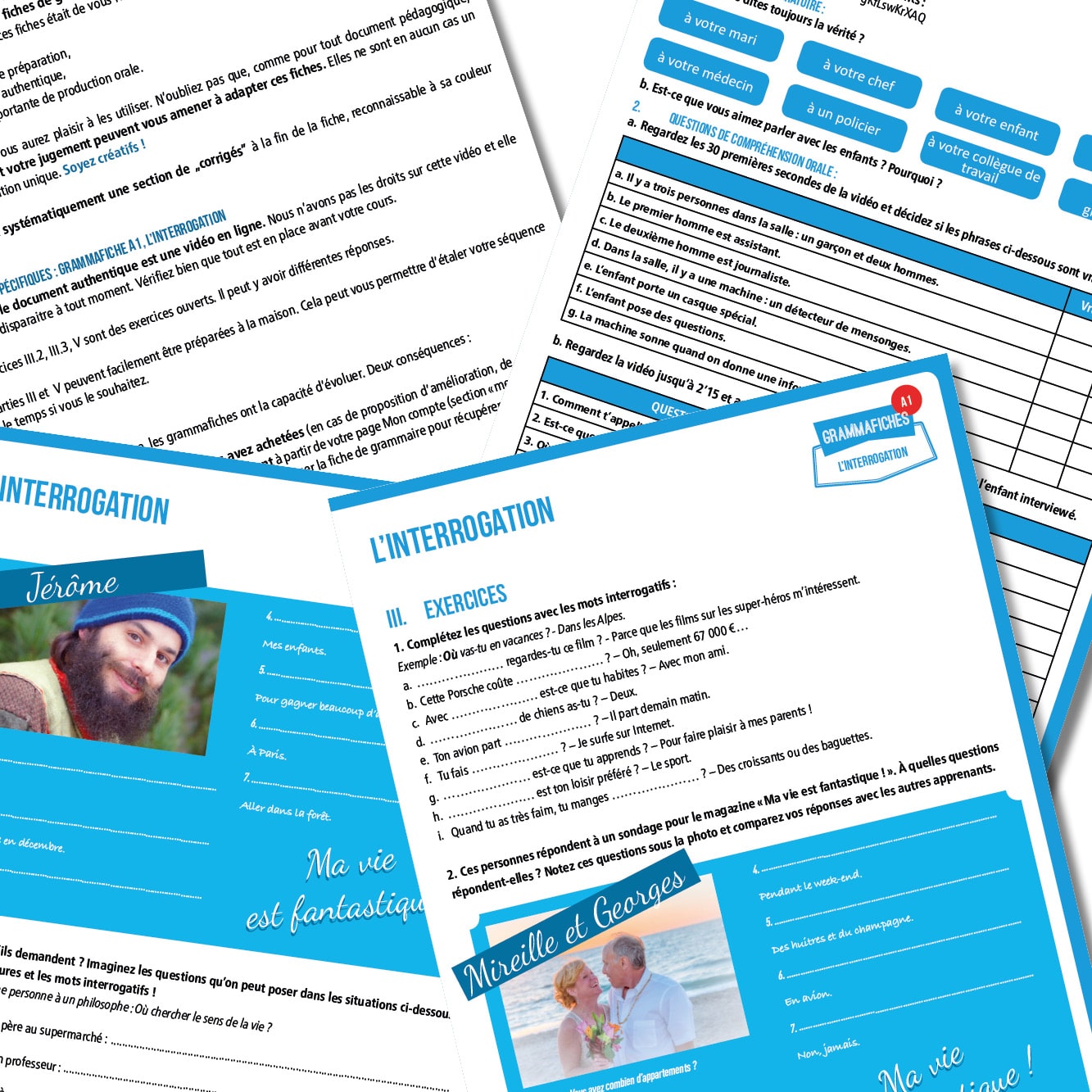 Fiche de grammaire FLE : L'interrogation A1 – Image 2