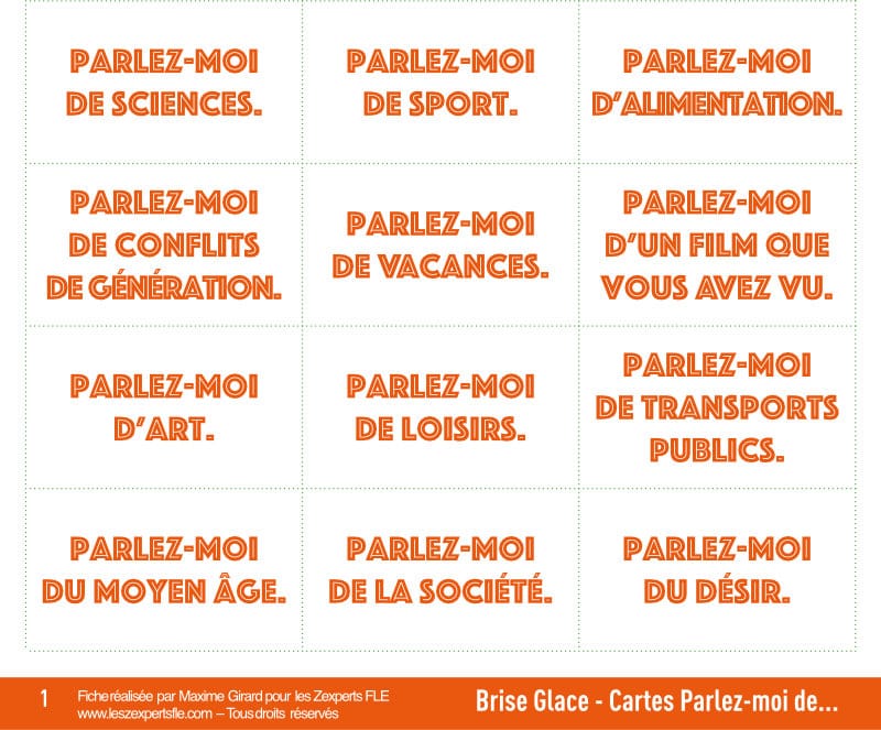Briser la glace et employer les connecteurs logiques en B1-B2