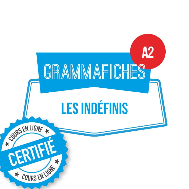 Fiche de grammaire FLE : les indéfinis A2