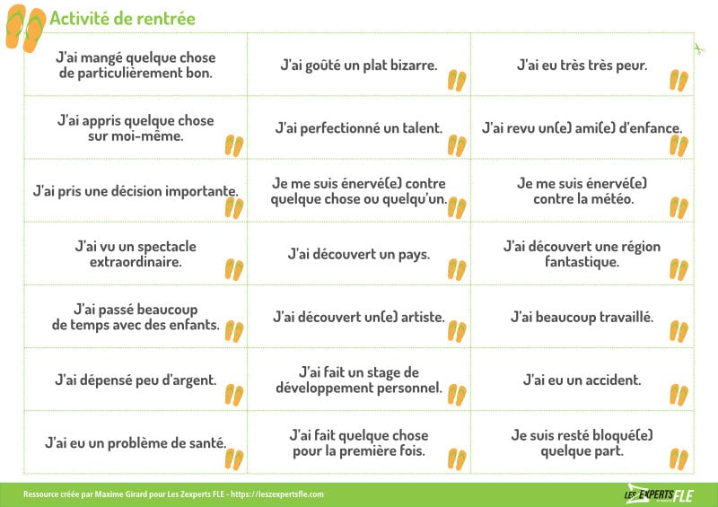 Parler des vacances pour briser la glace A2/B1