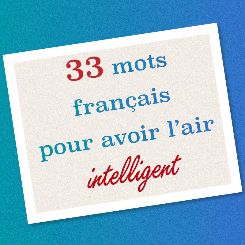 Poster : 33 mots français pour avoir l'air intelligent