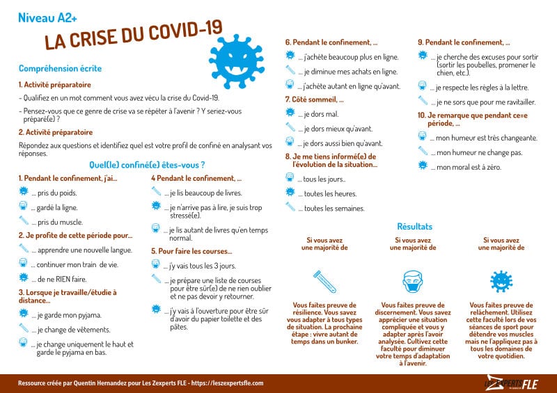 La crise du Covid-19 (A2-B2)