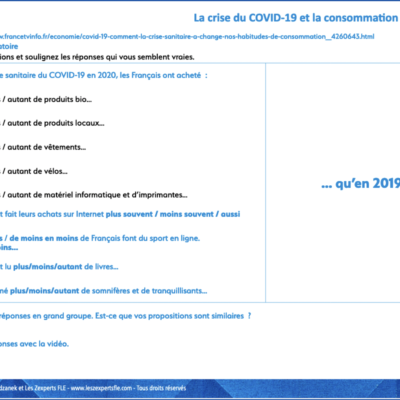 La crise du Covid-19 et la consommation (A1-A2)