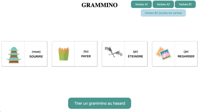 Jeu Conjugaison présent A1 FLE