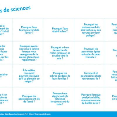 questions de sciences FLE