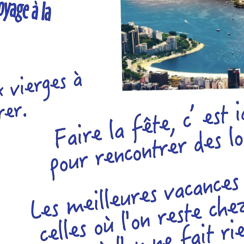vocafiche fiche vocabulaire FLE tourisme A2