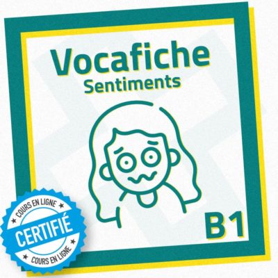 vocafiche fiche vocabulaire FLE sentiments B1