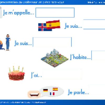 Activité pour débutants 1/35 : se présenter