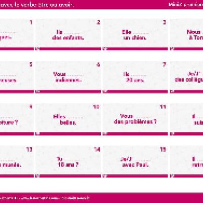 Activité pour débutants 23/35 : différencier être et avoir