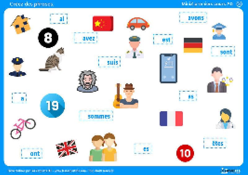 Activité pour débutants 24/35 : utiliser être et avoir