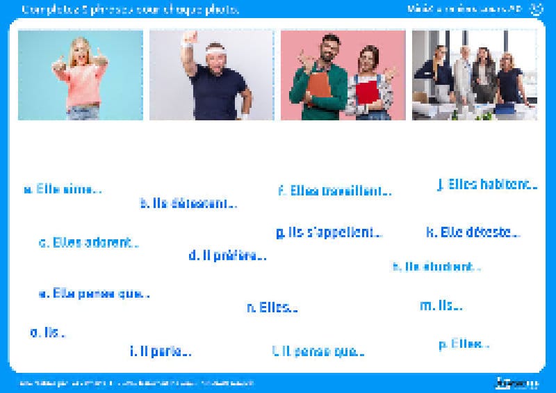 Activité pour débutants 32/35 : manipuler les verbes du groupe 1