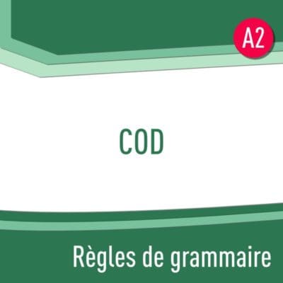 Pronoms COD (A2) : règles de grammaire en PDF
