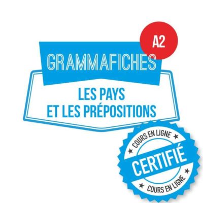 Fiche de grammaire pour découvrir les pays et prépositions au niveau A1