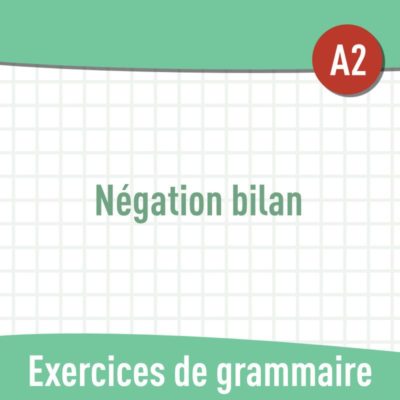 Négation : bilan (A2) : exercices de grammaire en PDF