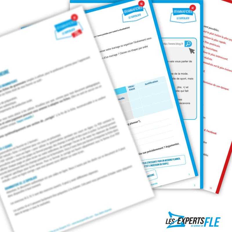 Fiche de grammaire FLE : le superlatif A2 – Image 2