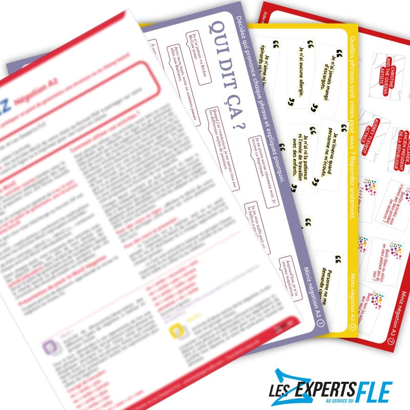 10 activités sur la négation en FLE A2