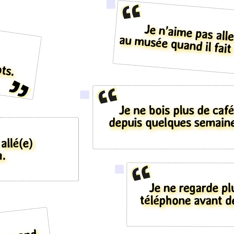 10 activités sur la négation en FLE A2