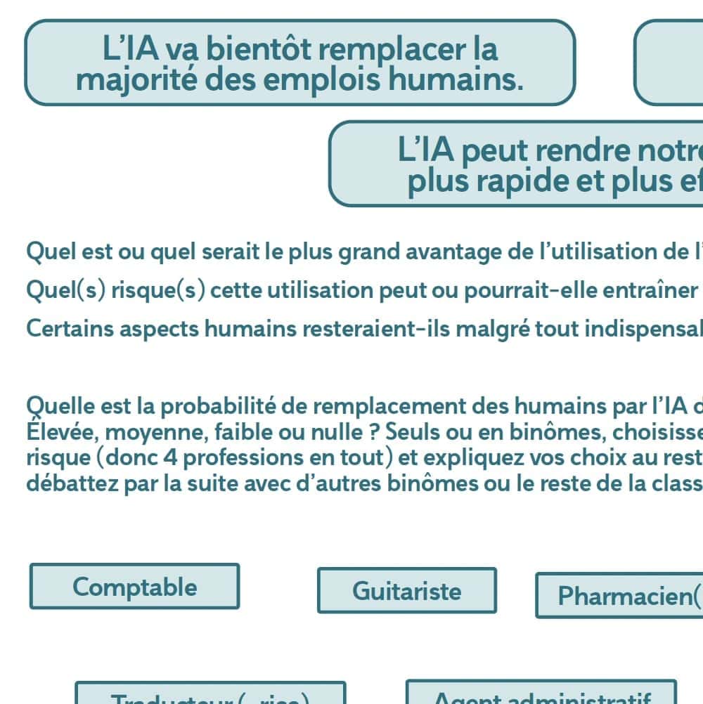Pack de conversation sur le thème de l'intelligence artificielle B2 – Image 3