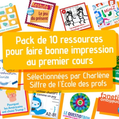 Pack de 10 activités FLE pour faire bonne impression pour votre premier cours