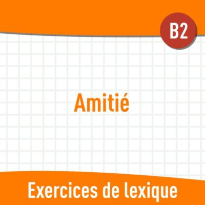Amitié (B2) : exercices de vocabulaire en PDF