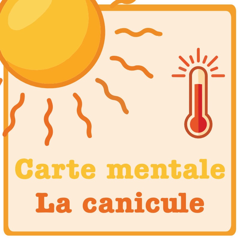 Carte mentale de conversation sur la canicule A2 et plus